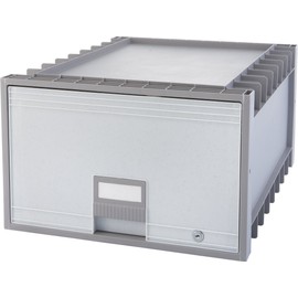 Storex 24-Inch Archive Locking Storage Box for Legal Size Files, Two-Tone Grey (61401U01C)