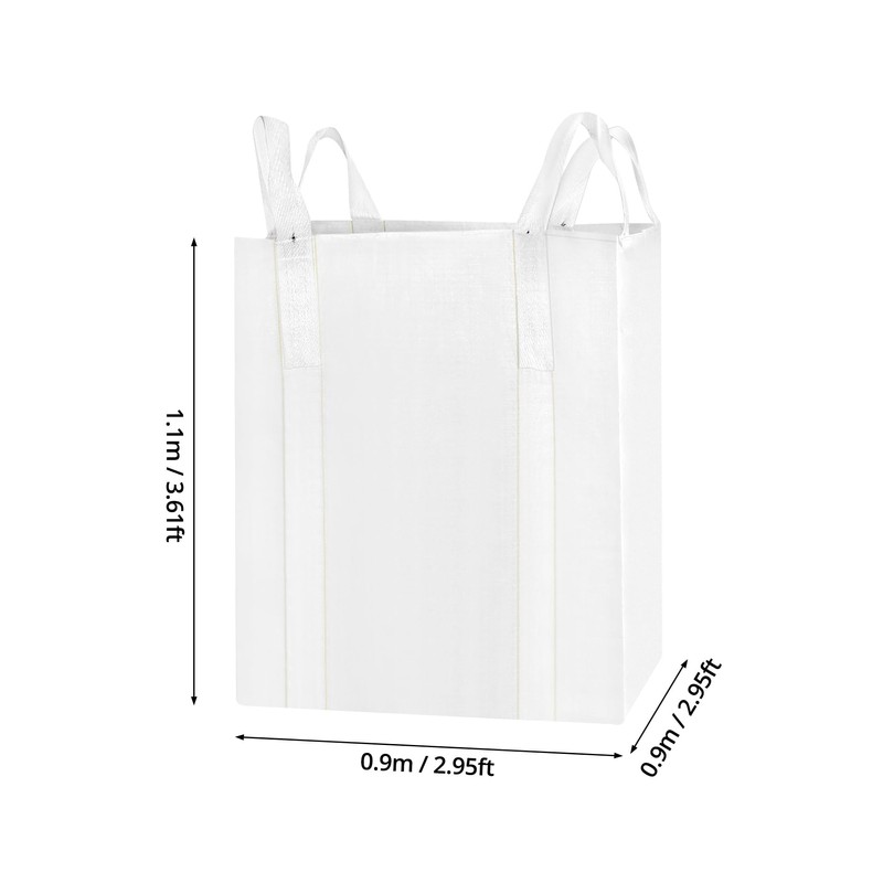QWORK FIBC Bulk Bag, 4 Pack Sandbags 1 Ton Industrial