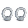 5/16"-18 Lifting Eye Nuts, Drop Forged Galvanized Threaded Fastener, UNC