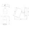 Trio Leuchten 802400107 Spotlight in Matt Nickel 1-Bulb Wall Spotlight