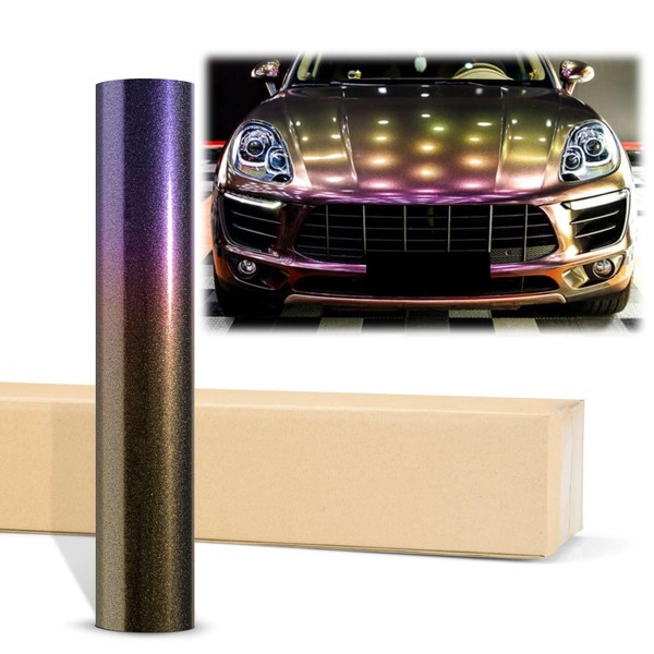 2pcs 4"x8" (10cmx20cm) Sample Phantom Purple Galaxy Dust Gloss Chameleon