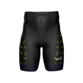 Sparx Men's Active Triathlon Short Tri Cycling Short Swim Bike Run (Aloha, Large)