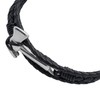 LUCKMAN Pulsera para Hombre de Acero Inoxidable y Cuero Piel