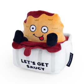 Punchkins - Let's Get Saucy Plushie - Funny Pun White Elephant Cute Adult Gag Gift