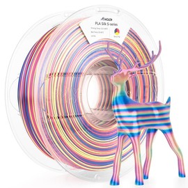 Silk S-Series PLA 3D Printer Filament, Shiny Multicolor Rainbow PLA Filament, 1.75mm:_Berry Pop