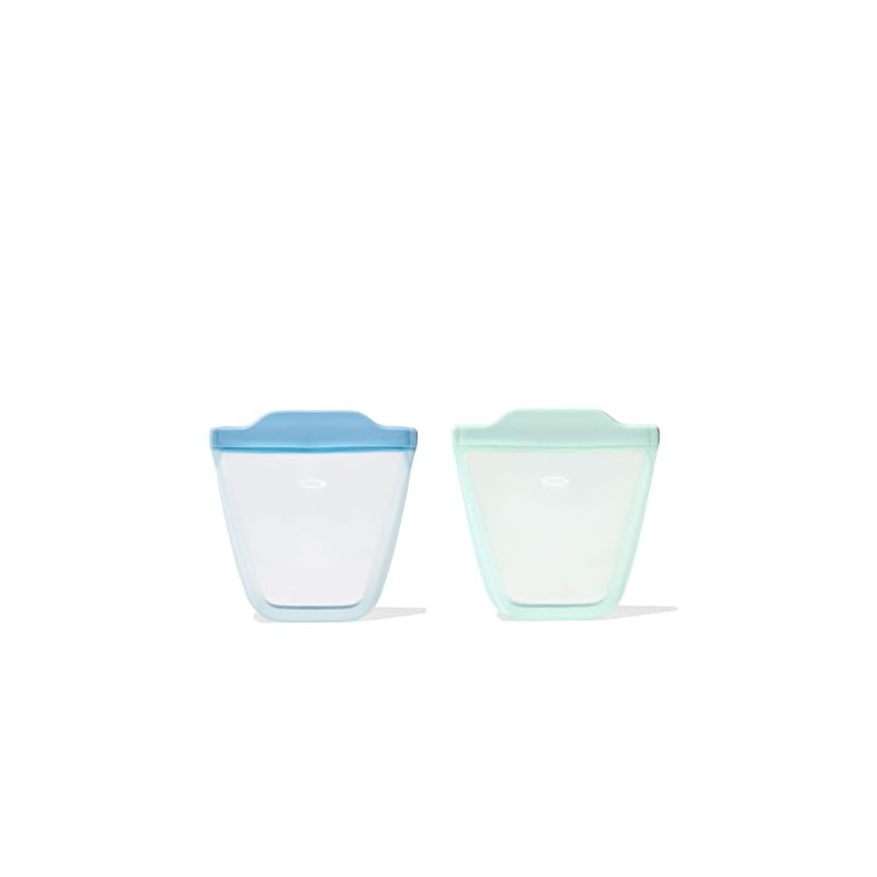 OXO Tot Silicone Reusable Bags – 2 Piece Cup Set