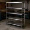 5 Tier Stainless Steel Shelving 47.5x18 Inch Heavy Duty Rack