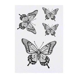 4 x 'Butterfly' Temporary Tattoos - Water Resistant, Skin-Safe, Non-Toxic Transfers, Mixed Sizes (TO00068274)
