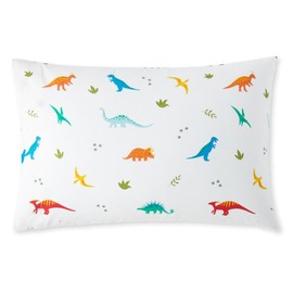 Wildkin 100% Cotton Kids Pillow Case for Boys & Girls, Soft & Breathable Fabric Pillow Cover, Kids Pillowcases Fits Standard Size Pillow, Measures 20 x 30 Inches (Jurassic Dinosaurs)