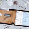 Antner Zippered 7 Ring Business Checkbook Binder Portfolio for 3-on-a-Page