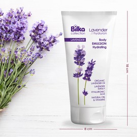 Bilka Collection Lavender & Hyaluron Body Emulsion Hydrating, Feuchtigkeitsspendend Körperlotion mit Lavendelöl, Hyaluronsäure & Sheabutter, 200ml
