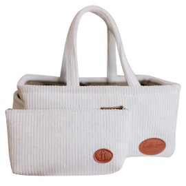 Frankie Lane baby diaper caddy organizer - Car diaper caddy, portable tote nappy bag storage for your nursery, changing table. Essential for newborns Registry must haves shower basket diaper bin