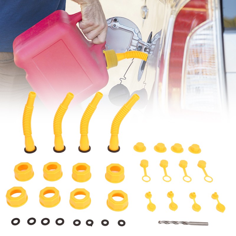 Gas Can Spout Replacement Kit 8mm Drill Bit Anti Overflow