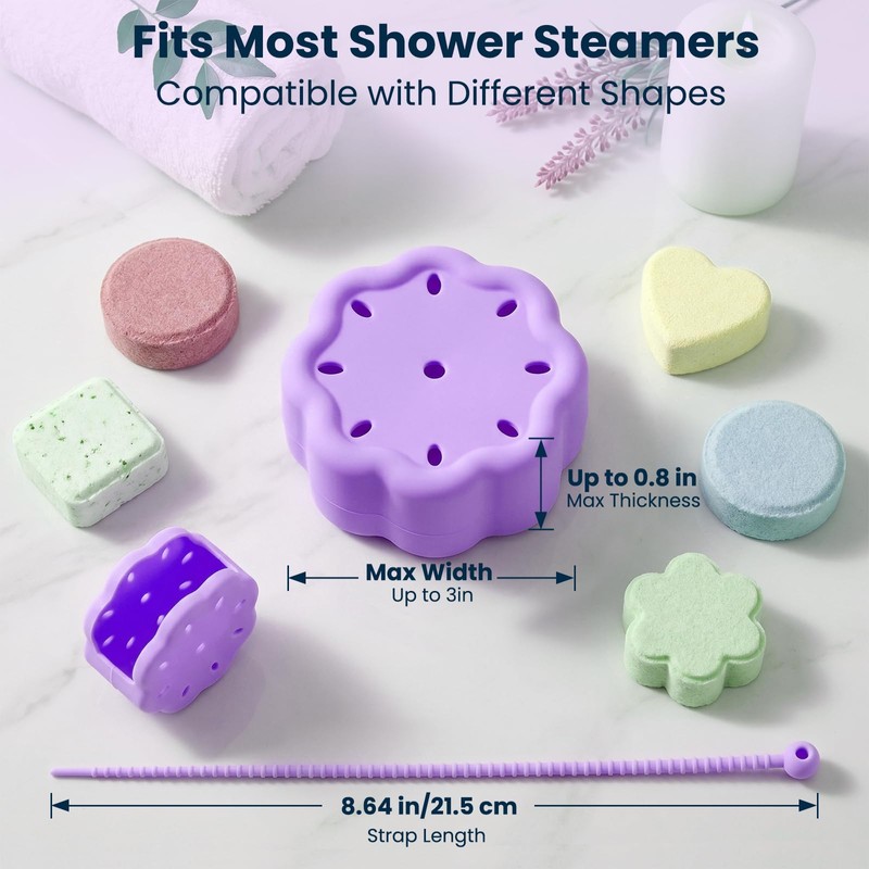 Shower Steamer Holder, Multi-Use Shower Steamer Tray with Suction Cup