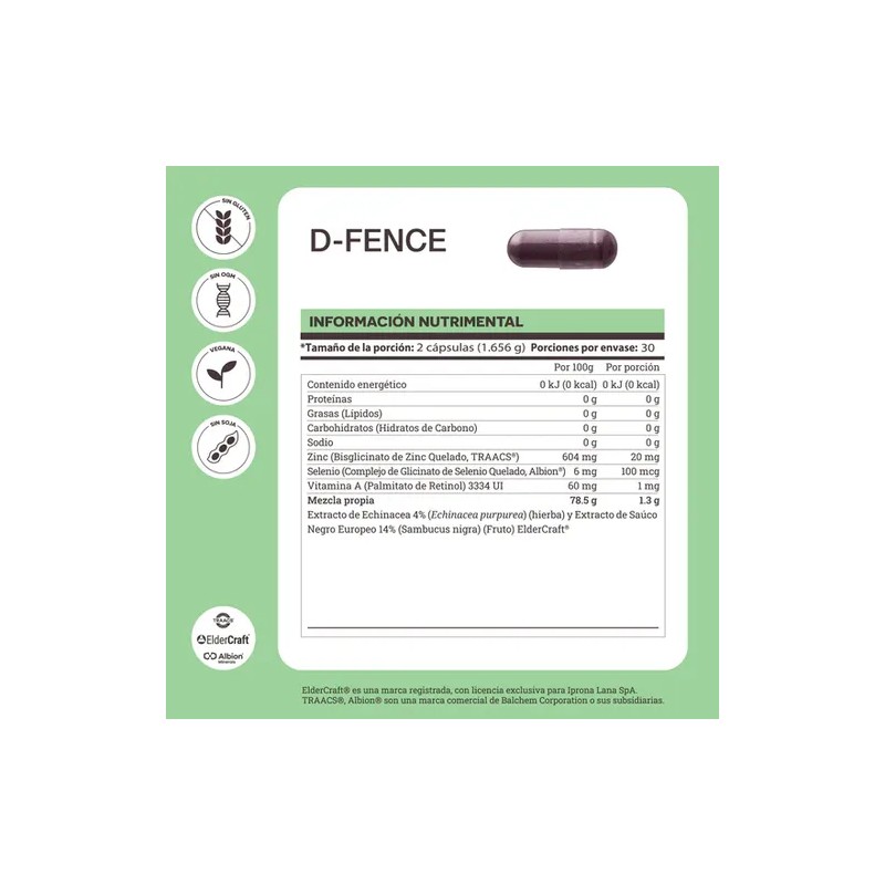 Matter D-fence Vit A+selenio+zinc+echinacea 60 Caps Sfn