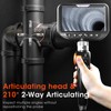 BESTISAN Dual Lens Articulating Borescope, 5" Endoscope Camera with Light,