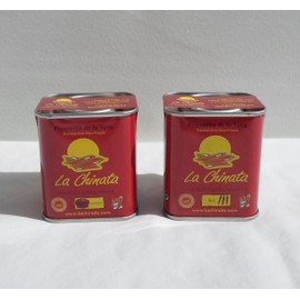 La Chinata. Smoked Paprika, 2 Tins (1 Sweet, 1 Hot). 70g (2.47oz) each.
