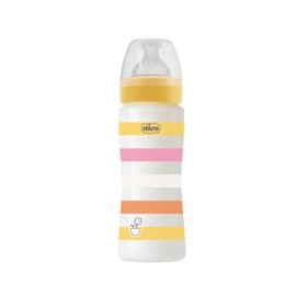 Chicco Well Being Plastic Bottle for Girls 4+ Months, 330ml