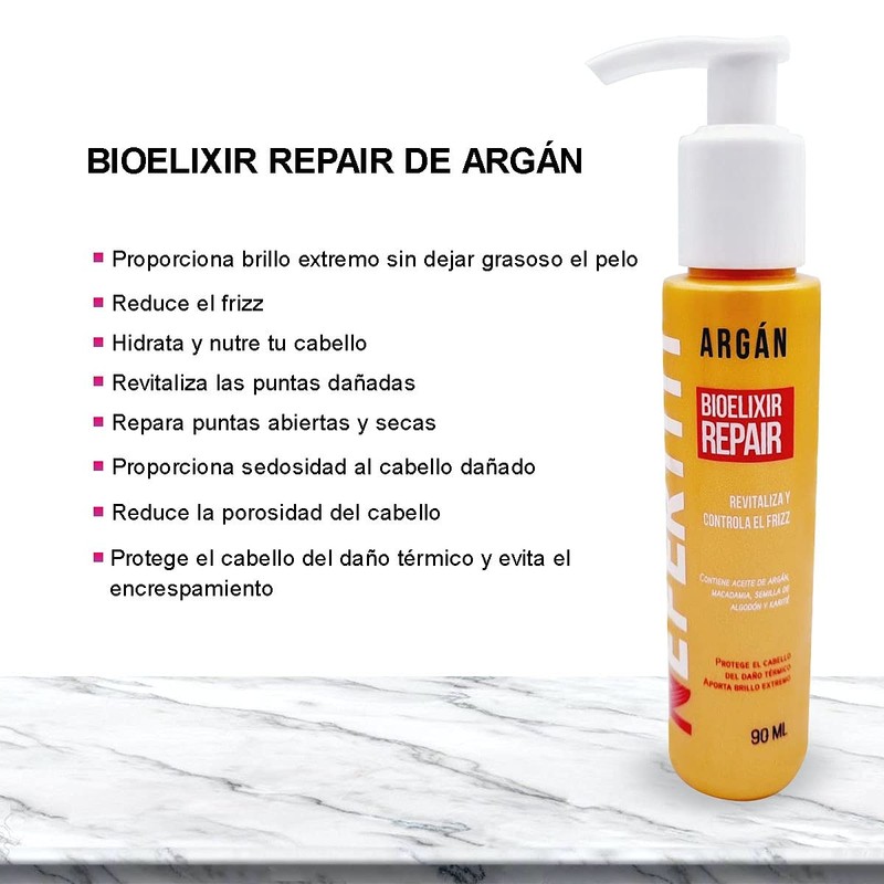 Nefertiti Tratamiento para cabello maltratado bioelixir arga - 90 ml