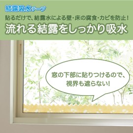 Nitoms E1073 Condensation Absorbing Tape 60 Duck, Window, Glass, No Residue, Mildew Prevention, Width 2.4 inches (6 cm) x Length 35.4 inches (90 cm), 1 Roll