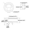 YUSOVE Boat 2" Slam Latch Black Plastic,Marine Deck Hatch Door
