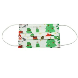 50 pcs Christmas Masks Children's Mouthguards Disposable Masks, Mouth-Nose-Protection, Dust Masks with Ear-loop, Non-woven Breathing Protection 3 layers against Pollution Dust