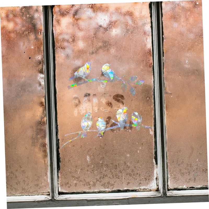 GRIRIW Anti-Collision Window Sticker Static Glass Clings PVC Window Clings