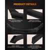 FINDAUTO Universal 3PCS Front Bumper Lip Chin Spoiler Wing Body