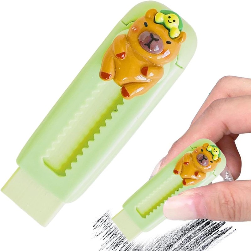 5 Pack Cute Retractable Push Erasers,Pull Erasers,Ideal Stationery for Lovers