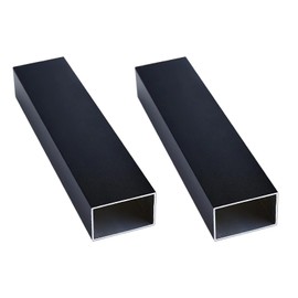 Kwweeoo 2Pcs Black Aluminum Rectangular Tubing 25mm x 50mm x 300mm Long Wall Thickness 1mm, 2 Pack Aluminum Structural Rectangle Thin Tube 1 x 2 x 0.04 x 11.81" inch (Appr) Black Color