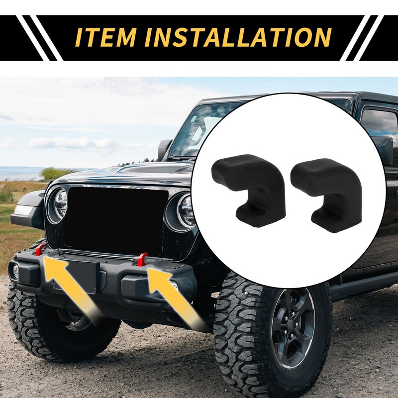 REPAIROCK Car Bumper Tow Hook Covers for Jeep Wrangler JK