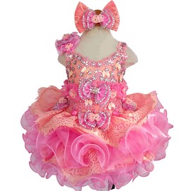 Jenniferwu G274 Infant Toddler Baby Newborn Little Girl's Pageant Party Birthday Dress Pink (as1, Age, 3_Years)