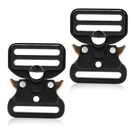 UOMIO 2 PCS Metal Tactical Buckles, Quick Release Buckle, Replacement Buckles for Backpacks, Tactical Belt Buckle, Quick Release Tactical Heavy Duty Belt Buckle Clips for Backpack Keychain Dog Collar