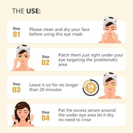 REDANHA 15 Pairs 24K Gold Under Eye Patches Face Masks Dark Circles Puffy Eye Bags Collagen Skincare Spa Trip Eye Mask