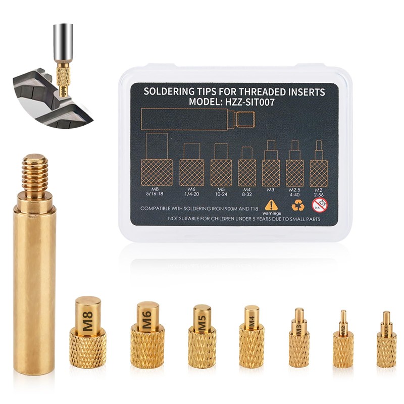 Heat-Set Insert Tips - Threaded Inserts M2 / M2.5 /