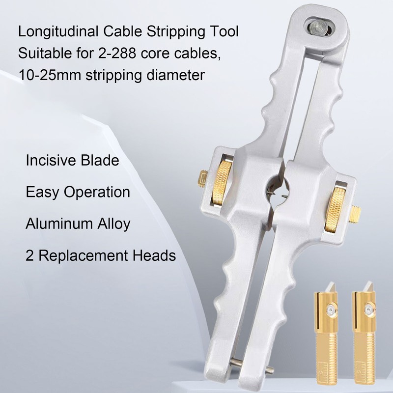 Fiber Optic Cable Stripper Adjustable Longitudinal Sheath Mid Span Stripping