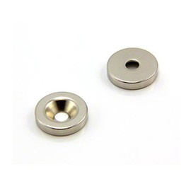 Neodymium Magnet for Arts, Crafts, Model Making, DIY, Hobbies, Office and Home - 20mm dia x 4mm thick x 5.2mm c/sink - 6.7kg Pull - North - Pack of 2