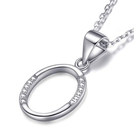 Morella Ladies Necklace Silver, Pendant, 925 Silver Rhodium Plated With Zirconia, White, 45 cm, Silver