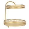 2 Tier Fruit Tray Gold Elegant Large Capacity Decorative Multi