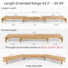 Nnewvante Monitor Stand Riser, 60 inch Large Bamboo Dual Monitor