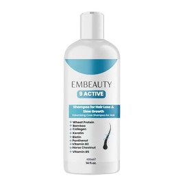 EM Beauty Collagen & Keratin Shampoo Against Hair Loss - Nourishing Shampoo for Hair Growth, Volume & Strengthening, for Normal & Fine Hair, 400 ml