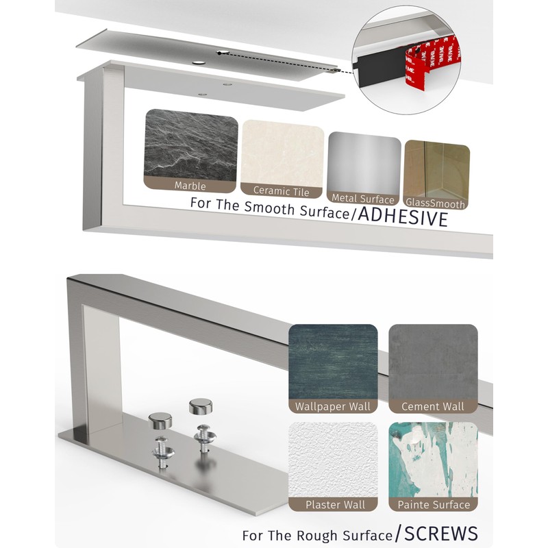 WZKALY Paper Towel Holder, Paper Towel Holder Under Cabinet Wall