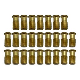Poolzilla 25 Pack Pool Safety Cover Threaded Brass Insert Screw Bolt for Anchor