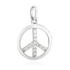 NKlaus 13616 Pendant Peace Symbol 925 Silver 13 mm Retro