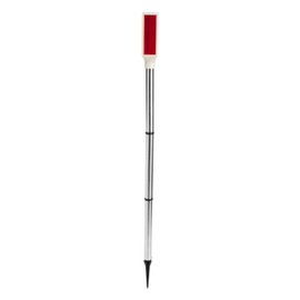 OSALADI Red Reflective Driveway Marker Fiberglass Pole Double Sided Reflector for Driveway Entrance Post Road High Visibility at Night or Any Weather,77x4cm