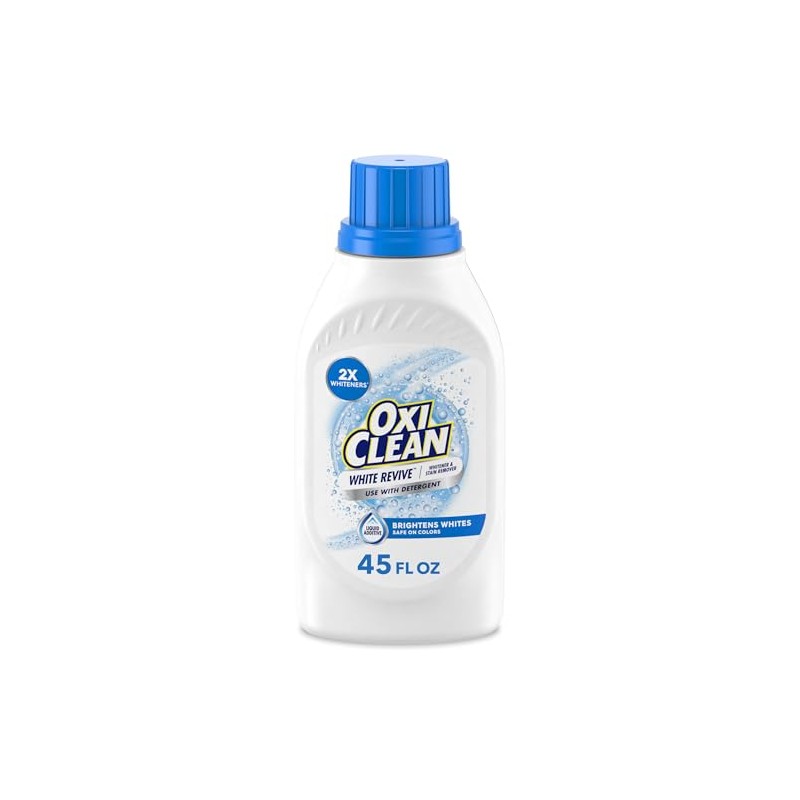 OxiClean White Revive Whitener & Stain Remover Liquid Additive, Water-Activated