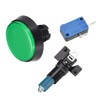 sourcing map Game Push Button 60mm Round 12V LED Illuminated