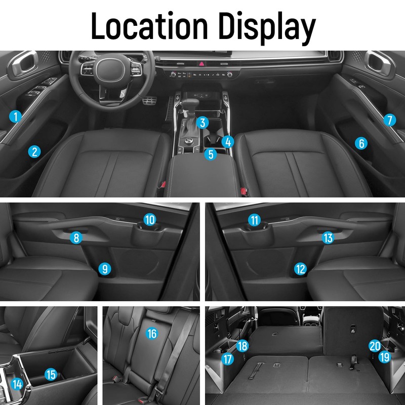 ZZEQYG Center Console Liner for Kia Sorento 2021 2022 2023