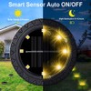 Solar Powered Ground Lights 8 Pack,IP68 Waterproof Outdoor LED Disk