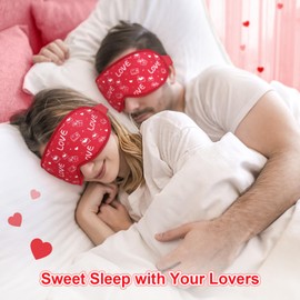 NPET Valentines Women Sleep Eye Mask, Valentines Love Red Heart Gifts Eye Mask for Women 3D Sleep Mask Countoured Cup Luxury Valentiens Holiday Gifts Idea Home Office Outdoor, Travel, Nap, Red